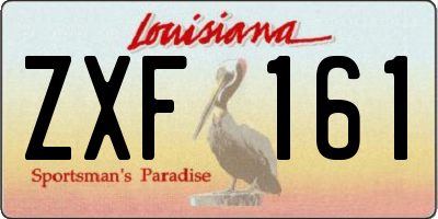 LA license plate ZXF161
