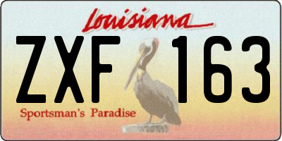 LA license plate ZXF163