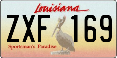 LA license plate ZXF169