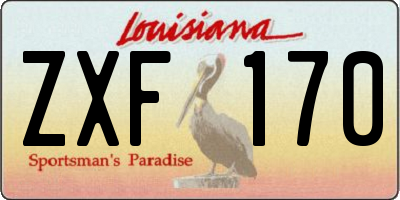 LA license plate ZXF170