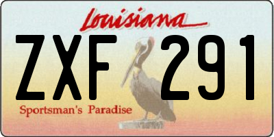 LA license plate ZXF291