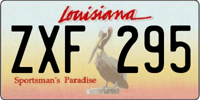 LA license plate ZXF295