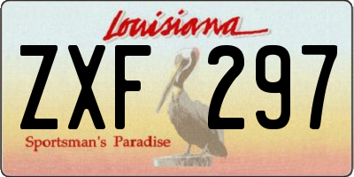 LA license plate ZXF297