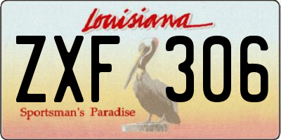 LA license plate ZXF306
