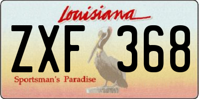 LA license plate ZXF368