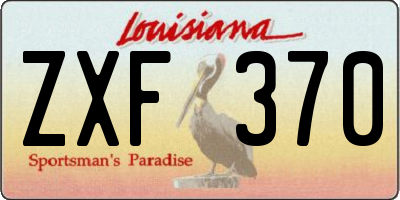 LA license plate ZXF370