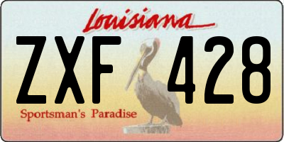 LA license plate ZXF428
