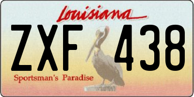 LA license plate ZXF438