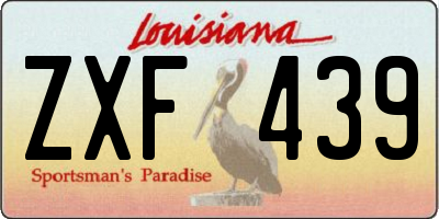 LA license plate ZXF439