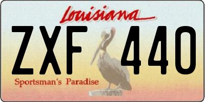 LA license plate ZXF440