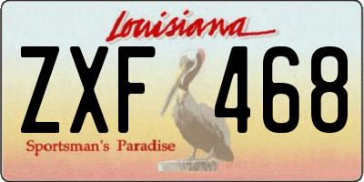 LA license plate ZXF468