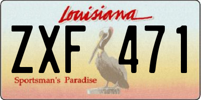 LA license plate ZXF471
