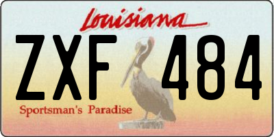 LA license plate ZXF484