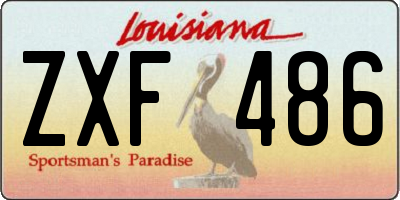 LA license plate ZXF486