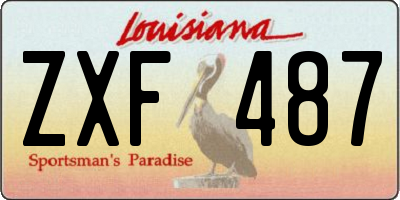 LA license plate ZXF487