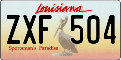 LA license plate ZXF504