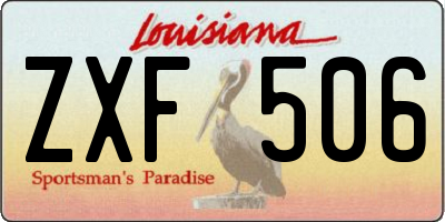 LA license plate ZXF506
