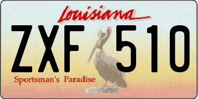LA license plate ZXF510
