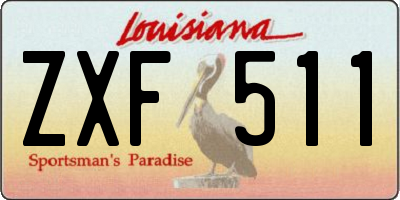 LA license plate ZXF511