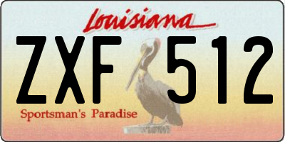 LA license plate ZXF512