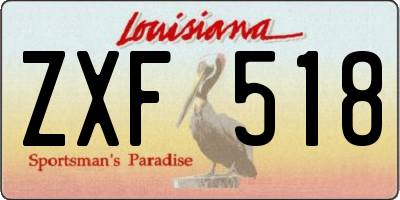 LA license plate ZXF518