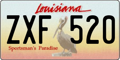 LA license plate ZXF520
