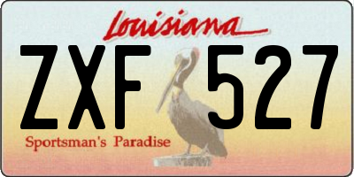 LA license plate ZXF527