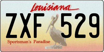 LA license plate ZXF529