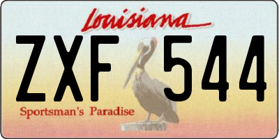 LA license plate ZXF544