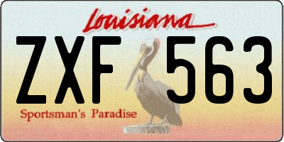 LA license plate ZXF563