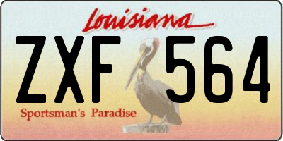 LA license plate ZXF564