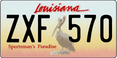 LA license plate ZXF570