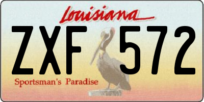 LA license plate ZXF572