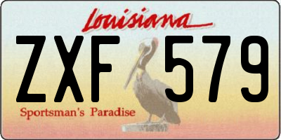 LA license plate ZXF579
