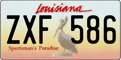 LA license plate ZXF586