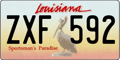 LA license plate ZXF592