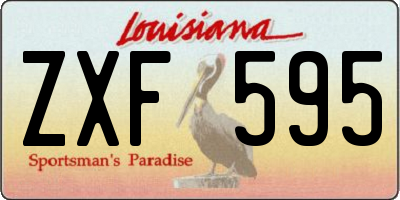 LA license plate ZXF595