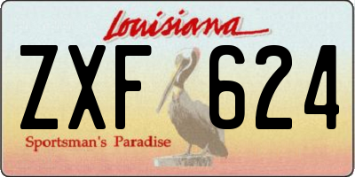 LA license plate ZXF624