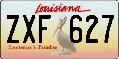 LA license plate ZXF627