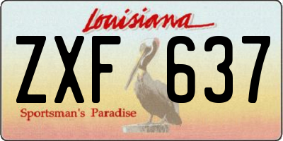 LA license plate ZXF637