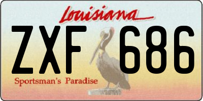 LA license plate ZXF686