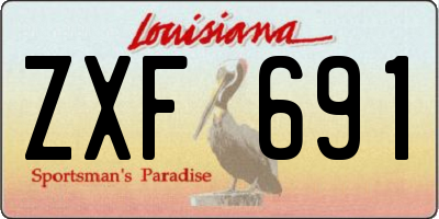 LA license plate ZXF691