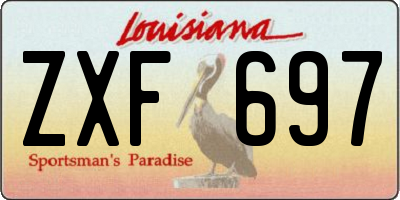 LA license plate ZXF697