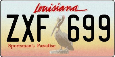 LA license plate ZXF699