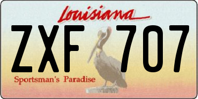 LA license plate ZXF707