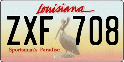 LA license plate ZXF708