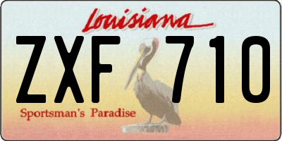 LA license plate ZXF710