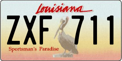 LA license plate ZXF711