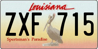 LA license plate ZXF715