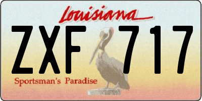 LA license plate ZXF717